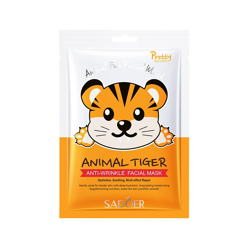 All English SADOER Animal Tiger Anti Wrinkle Moisturizing Facial Mask_voghion.com