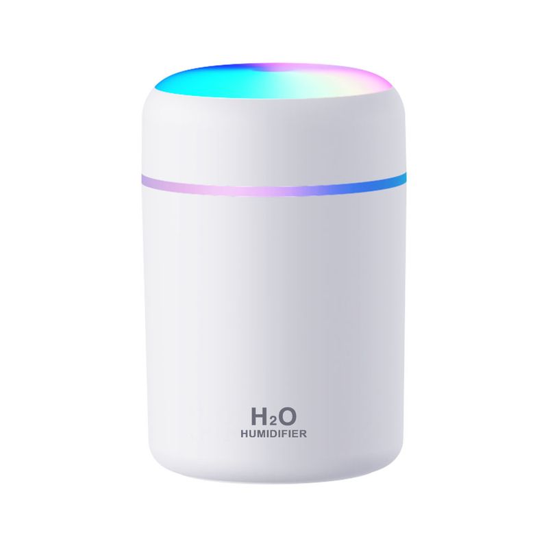 Kompakter USB-Tischluftbefeuchter mit Nachtlicht und Aromatherapie – Leise 36 dB, 8-Stunden-Timer, automatische Abschaltung für Zuhause/Auto, 0,5-l-Tank (Weiß/Rosa/Grau)​_voghion.com