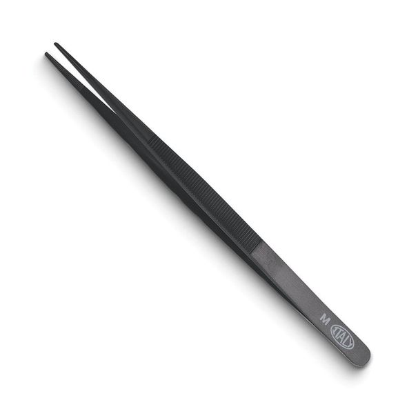 Allegro Black Medium Point Diamond Tweezers_voghion.com
