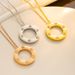 High Version Of Light Luxury Titanium Steel Round Zircon Necklace Female Niche Does Not Fade Atmospheric Sweater Chain Temperament Clavicle Chain_voghion.com