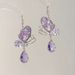 Orecchini a farfalla in zircone viola, stile esclusivo, regalo per la festa degli appuntamenti Qixi, design di nicchia per la fidanzata_voghion.com