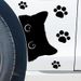 Autocollant décoratif créatif en forme de chat mignon pour voiture, motif dessin animé électrique, en verre_voghion.com