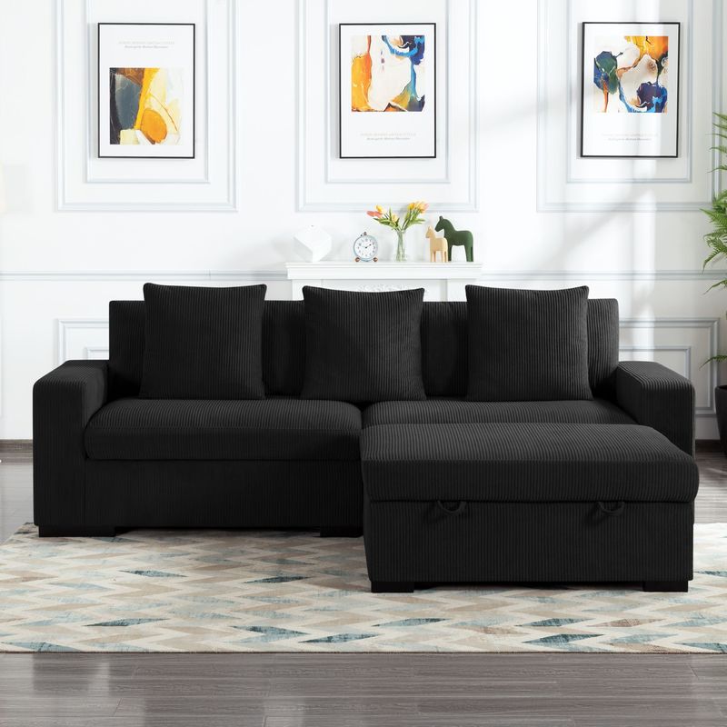 103.5' Modular Sectional Sofa With Ottoman_voghion.com
