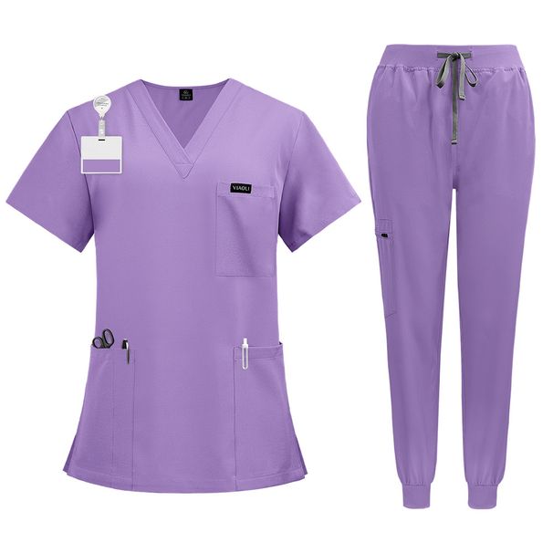 Damenbekleidung für den Operationssaal, kurzärmelige Handwaschkleidung, weibliche Hautpflege, Krankenschwesterkleidung, Isolationskleidung für Chirurgen, Arbeitskleidung_voghion.com