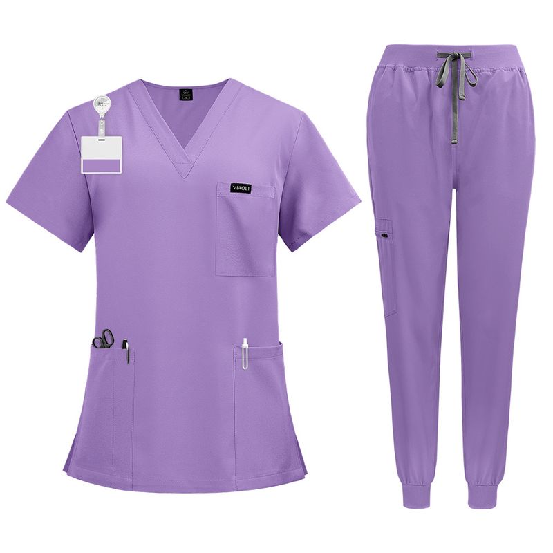 Women's Clothing Operating Room Short Sleeved Hand Washing Clothes Female Skin Management Nurse Clothes Surgeon Isolation Clothes Work Clothes_voghion.com