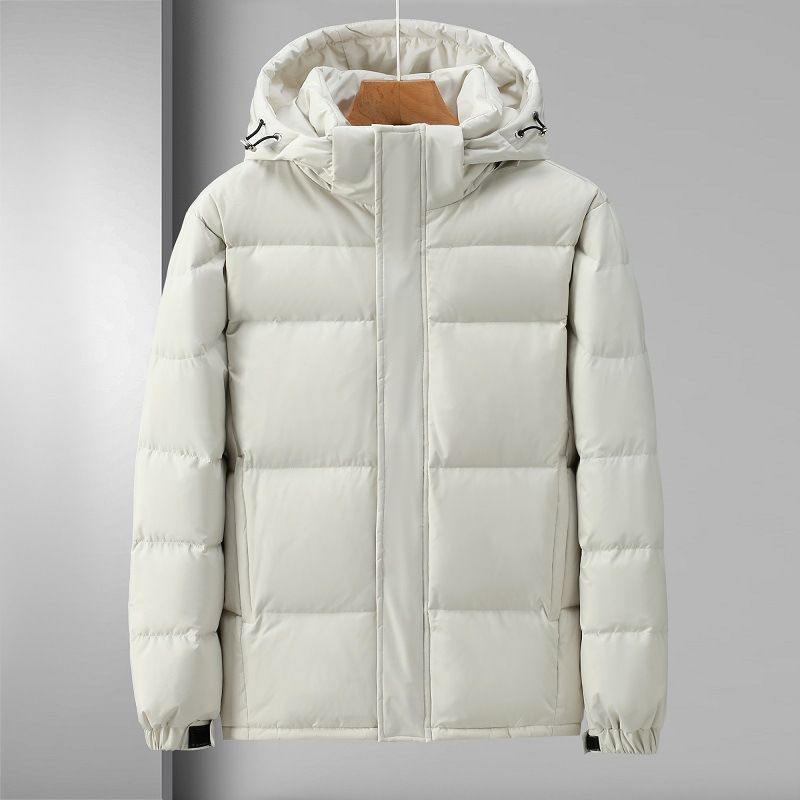 Winter Down Jacket – 550FP White Duck Feather Hooded Parka, Thickened Loose Fit Coat For Extreme Cold (-20°C), Water-Resistant Polyester Shell_voghion.com
