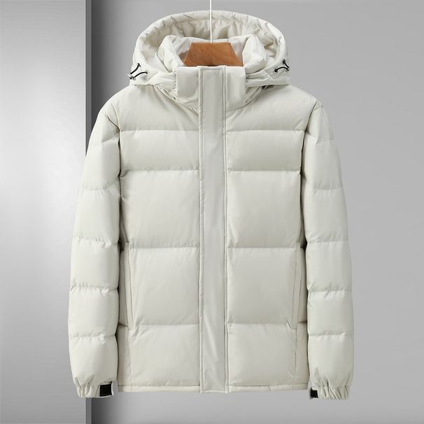 Winter Down Jacket – 550FP White Duck Feather Hooded Parka, Thickened Loose Fit Coat For Extreme Cold (-20°C), Water-Resistant Polyester Shell_voghion.com