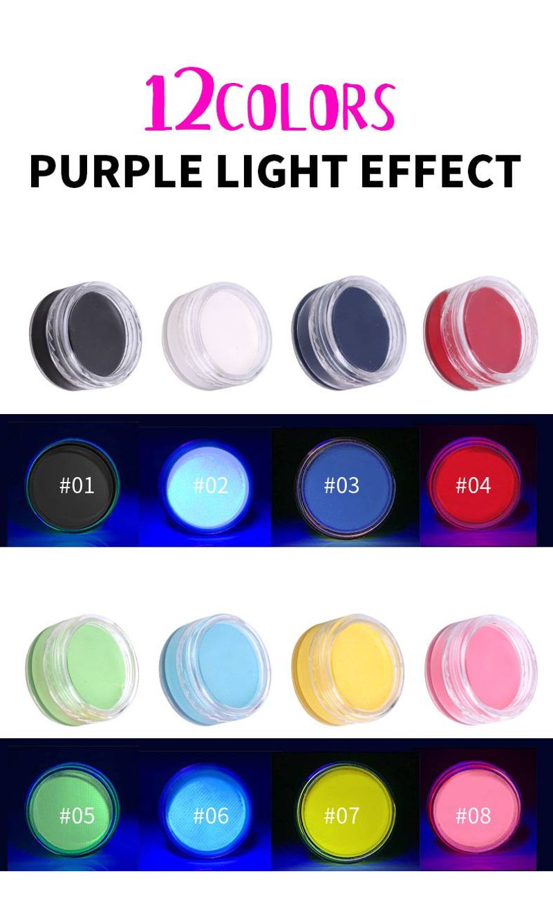 12 farbe Fluoreszierende Eyeliner Halloween Gesicht Farbe Europäischen Schönheit make-up_voghion.com