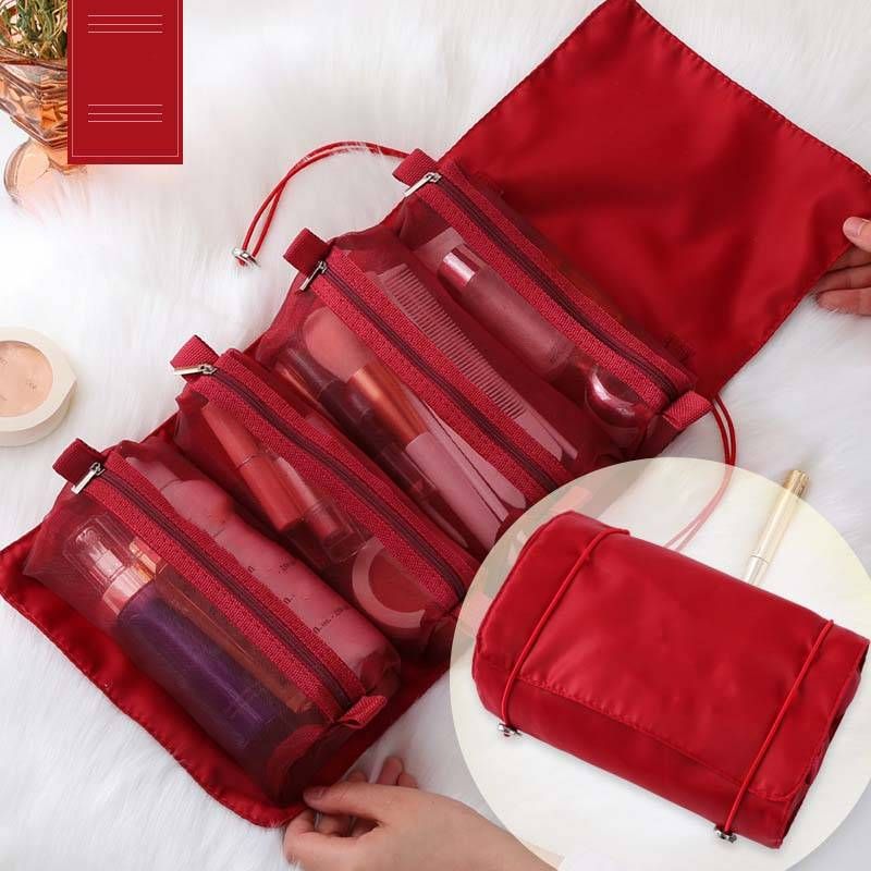 4-in-1 Detachable Travel Cosmetic Bag - Large Capacity Waterproof Makeup Organizer With Mesh Pockets - Portable Toiletry Bag For Women & Men​​_voghion.com