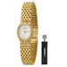 BERNY Small Gold Watches For Women Dainty Minimalist Oval Dial Stainless Steel Bracelet Watch Waterproof Luxury Ladies Quartz Watch With Tool Included_voghion.com