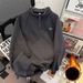 Felpa casual in pile con cerniera a un quarto da uomo - Collo alto, vestibilità ampia, calda fodera in peluche, senza cappuccio, stile pullover (in pile e non)_voghion.com