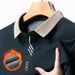 Autumn and Winter Men's Velvet Polo T-shirt Fashion Versatile Long sleeved Top Thickened Warm Shirt_voghion.com
