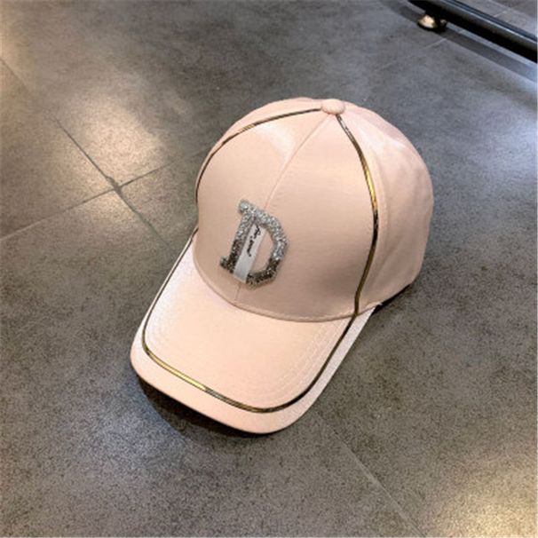 Bambini Edizione Coreana Instagram Baseball Con Moda D-Label Diamante Incastonato Primavera E Autunno Donna Lingua D'anatra Trendy_voghion.com