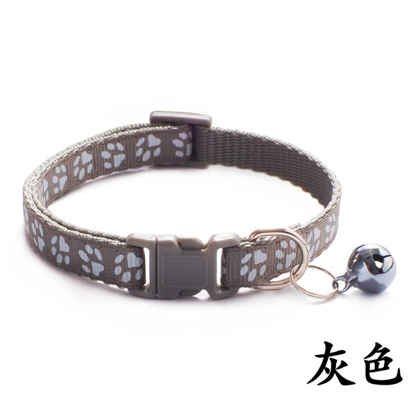 Collier à boucle pour chat avec grelot et empreinte de patte de chiot coloré Pet Patch_voghion.com
