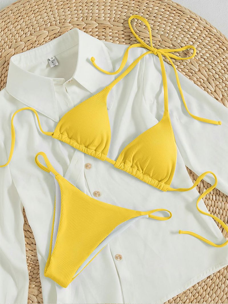 Maillot de bain bikini à lacets pour femme pour nouveau maillot de bain sexy de plage et de source chaude_voghion.com