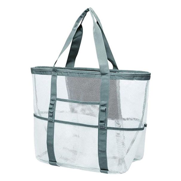 Borsa da spiaggia a tracolla singola portatile con grande capacità per giocattoli, borsa da bagno in rete, 9 borse, borsa da spiaggia da viaggio_voghion.com