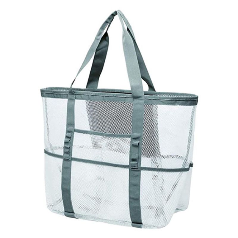 Große Kapazität Spielzeug Tragbare Einzelne Schulter Strand Tasche Mesh Bad Tasche 9 Taschen Reise Strand Tasche_voghion.com