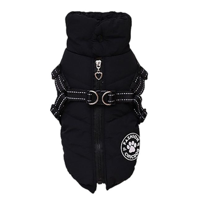 Abbigliamento impermeabile per animali domestici con cinturini per cani di piccola e media taglia, giacca con collo alto, cappotto per cuccioli, chihuahua, carlino, barboncino di PawParty Store_voghion.com