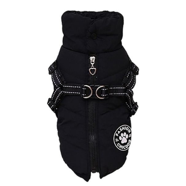 Abbigliamento impermeabile per animali domestici con cinturini per cani di piccola e media taglia, giacca con collo alto, cappotto per cuccioli, chihuahua, carlino, barboncino di PawParty Store_voghion.com