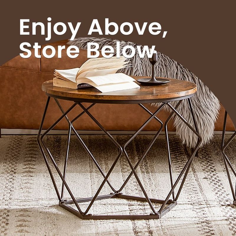Runde Couchtische, 2er-Set Beistelltische, moderner Stil_voghion.com