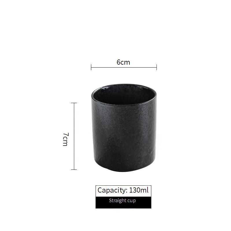 Ceramic Tea Cup - Straight Sided Traditional Style (Set Of 6, 10oz, Microwave & Dishwasher Safe)_voghion.com