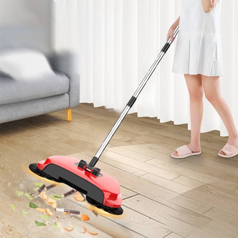 Reinigungsmopp bester Qualität, handgeschobene Bodenkehrmaschine, handgeschobener Besen, Bodenkehrmaschine mit Stiel_voghion.com