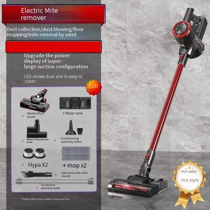 Huilber Cordless Vacuum Cleaner - 17KPA Powerful Suction, Handheld Lightweight, 2-in-1 Wet & Dry Vacuum Mop With HEPA Filter, Multi-Surface Brush Kit_voghion.com