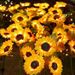 Solar Garden Lights - Sunflower & Firefly LED Outdoor Decoration, IP65 Waterproof Warm White (2 Pack, 20 LEDs, 8H Runtime)_voghion.com
