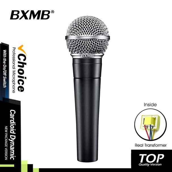 TOP Quality Professional Wired Microphone Dynamic Mic with Real Transformer ON/OFF Switch For Performance Karaoke Live_voghion.com