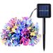 Solar Cherry Blossom Light String LED Peach Blossom Decorative Light Christmas Holiday Garden Courtyard Transparent Flower Small Colored Light Belt_voghion.com