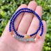 Original Design Bracelet Temperament Elegant Lapis Lazuli Small Beads Thin Stacked Double Circle Women's Wrist Wearing Exquisite Simple Bracelet_voghion.com