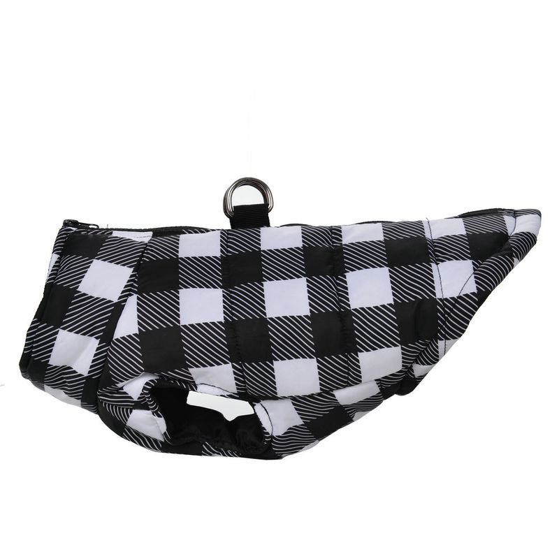 Jaqueta de esqui de algodão para animais de estimação, à prova de vento, grossa, quente, com estampa de leopardo, roupas para cães de médio e grande porte, corta-vento_voghion.com