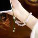Whie Chalcedony Phone Chain Wris Hanging Summer Cool Jade Mediaion Beads Gif For Girlfriend_voghion.com