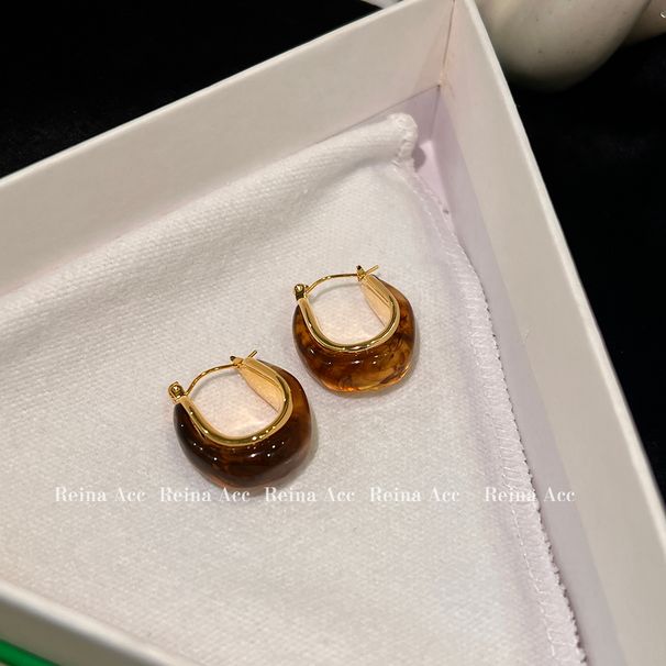 Maillard and Brown 2024 New Unique Design Sense High end Ring Earrings Light Luxury Summer_voghion.com