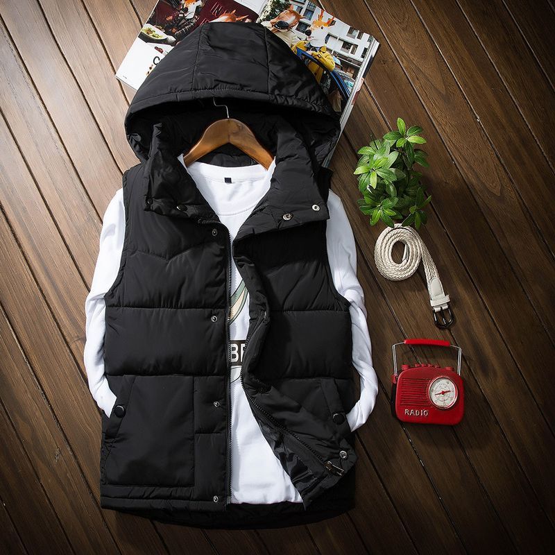 Herbst und Winter Outdoor Paare Daunenweste Herren Baumwolle trendige ärmellose Jacke_voghion.com