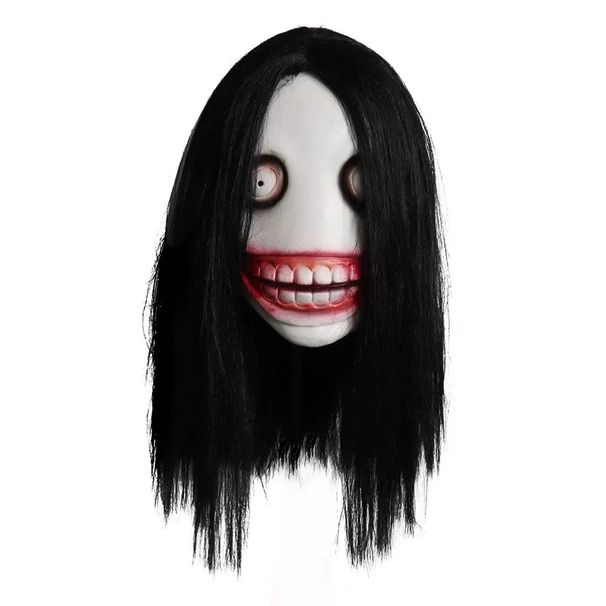 【 Younan 】 Halloween terrificante demone cosplay festa prop esorcismo parrucca capelli lunghi_voghion.com