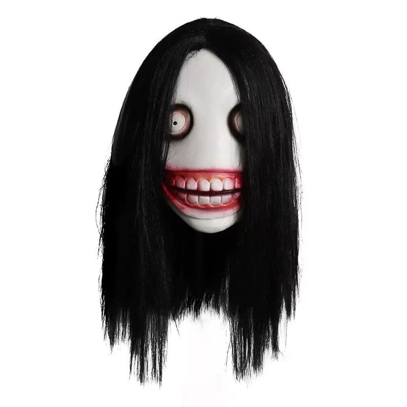 【 Younan 】 Halloween terrifying demon cosplay party prop exorcism long haired wig_voghion.com
