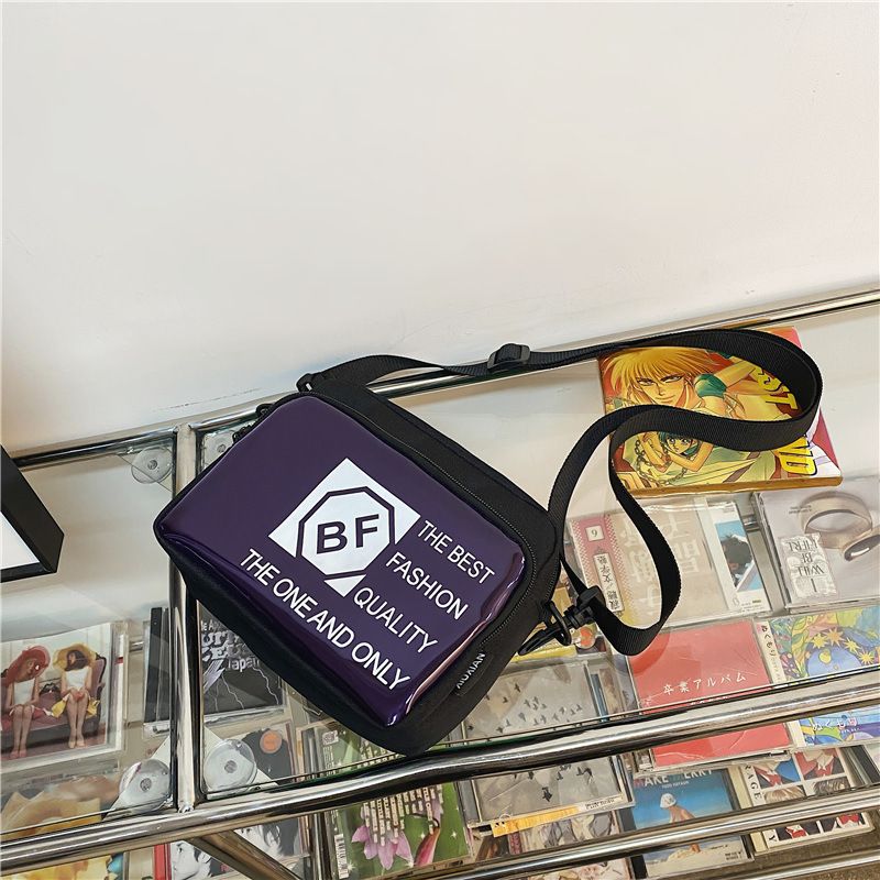 Transparente Canvas-Tasche für Herren und Damen, Messenger-Taschen, eine Schulter, kleine quadratische Tasche_voghion.com