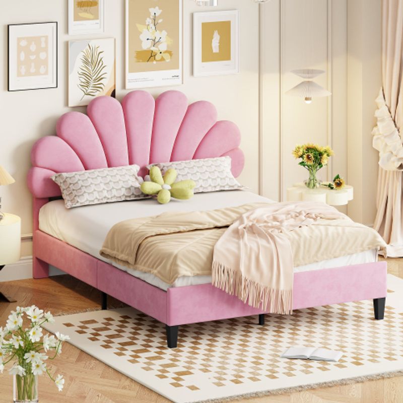 Double revêtement en tissu 140 x 200 cm, revêtement avec couvercle et lattenrost, support de rangement, Rosa Gästebett_voghion.com