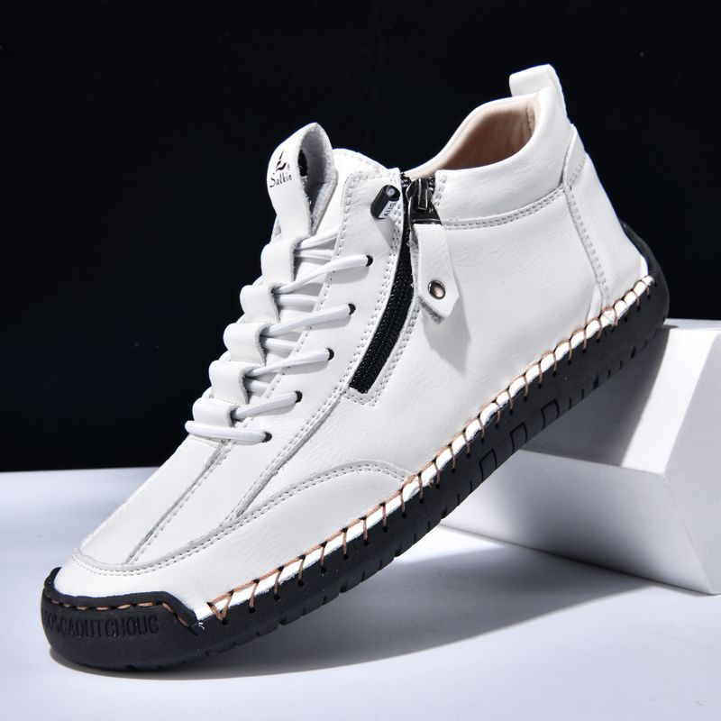 The 1821 Polyurethane Men's Martin Casual Boots White, Choose Size And Tell Seller_voghion.com