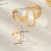 Set di gioielli da donna con bracciale aperto e anello geometrico in metallo, stile punk esagerato_voghion.com