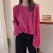 girl Casual Versatile Long Sleeve Knitted Thin Women's Autumn New Lazy Style Loose Short Soft Round Neck Sweater_voghion.com