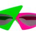Fashion HUIRAN Pink Green Asymmetric Glasses Items Novelty Products Hip Hop Style Sunglasses Birthday Party Supplies Kids Favors_voghion.com