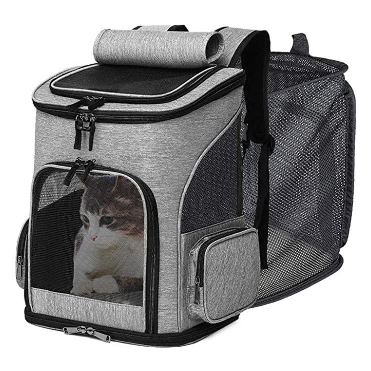 In Stock Wholesale New Cat Dog Pet Bag Outdoor Portable Foldable Expandable Breathable Mesh Backpack_voghion.com