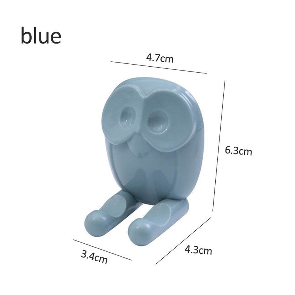 10 pezzi di presa multifunzione autoadesiva, portaspazzolino da parete, accessorio per il bagno, a forma di gufo, simpatico cartone animato_voghion.com