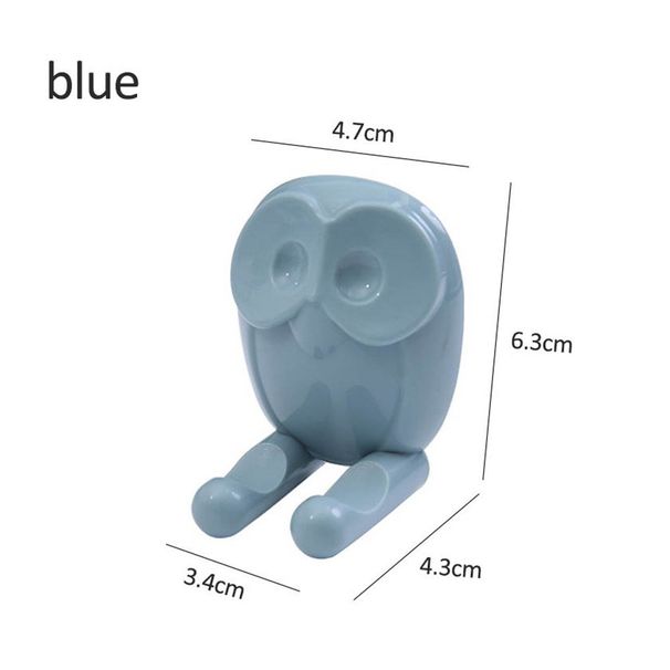 10 pezzi di presa multifunzione autoadesiva, portaspazzolino da parete, accessorio per il bagno, a forma di gufo, simpatico cartone animato_voghion.com