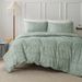 Ultra Soft Reversible Floral Print Duvet Cover Set - Twin - Sage Green_voghion.com