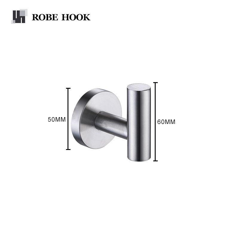 Portasciugamani in acciaio inox spazzolato 304, portasciugamani con scopino per WC, gancio singolo, portasciugamani per WC, ferramenta per bagno, pendente_voghion.com