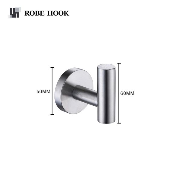 Portasciugamani in acciaio inox spazzolato 304, portasciugamani con scopino per WC, gancio singolo, portasciugamani per WC, ferramenta per bagno, pendente_voghion.com