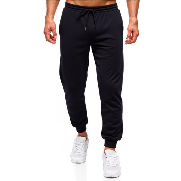 Spring And Autumn New Men's Solid Color Casual Sports Running Pants With Drawstring Elastic Waist Leggings_voghion.com